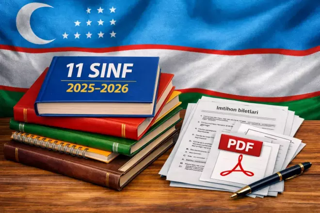11-sinf uchun imtihon biletlari va materiallari — 2025–2026 o‘quv yili (o‘zbek tilida ta’lim)