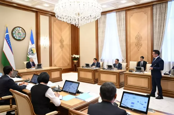 Презентация планов по созданию Муждународного университетского городка в Ташкенте Шавкату Мирзиёеву 10 июля 2026 года