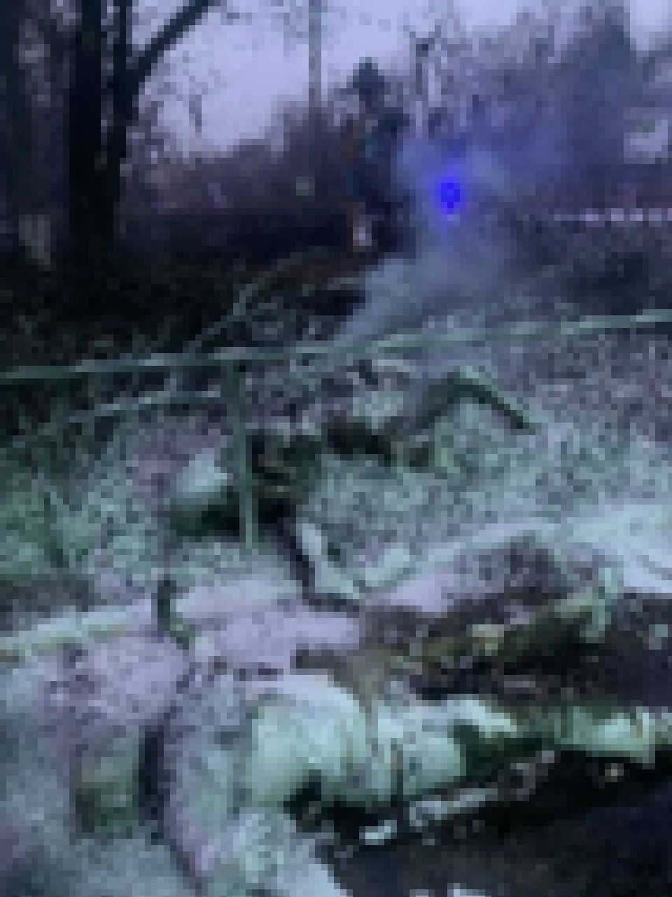 People killed near the television tower in Kyiv as a result of shelling. The image was pixelated at the request of Uzbek officials.
